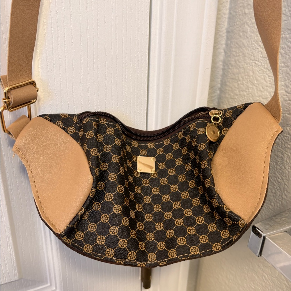 Elegant Tan and Brown Women's Bag